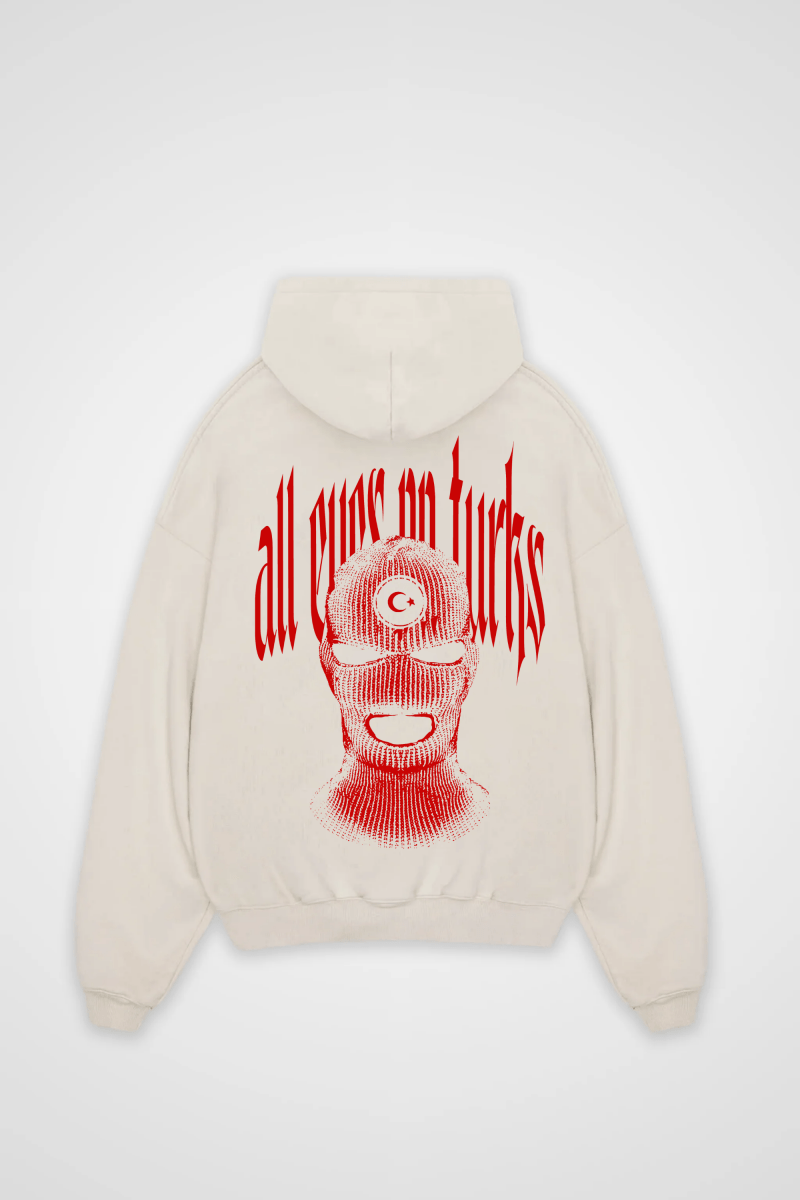 ALL EYES ON TURKS - OVERSIZED ZIPPER HOODIE - Edeltürke