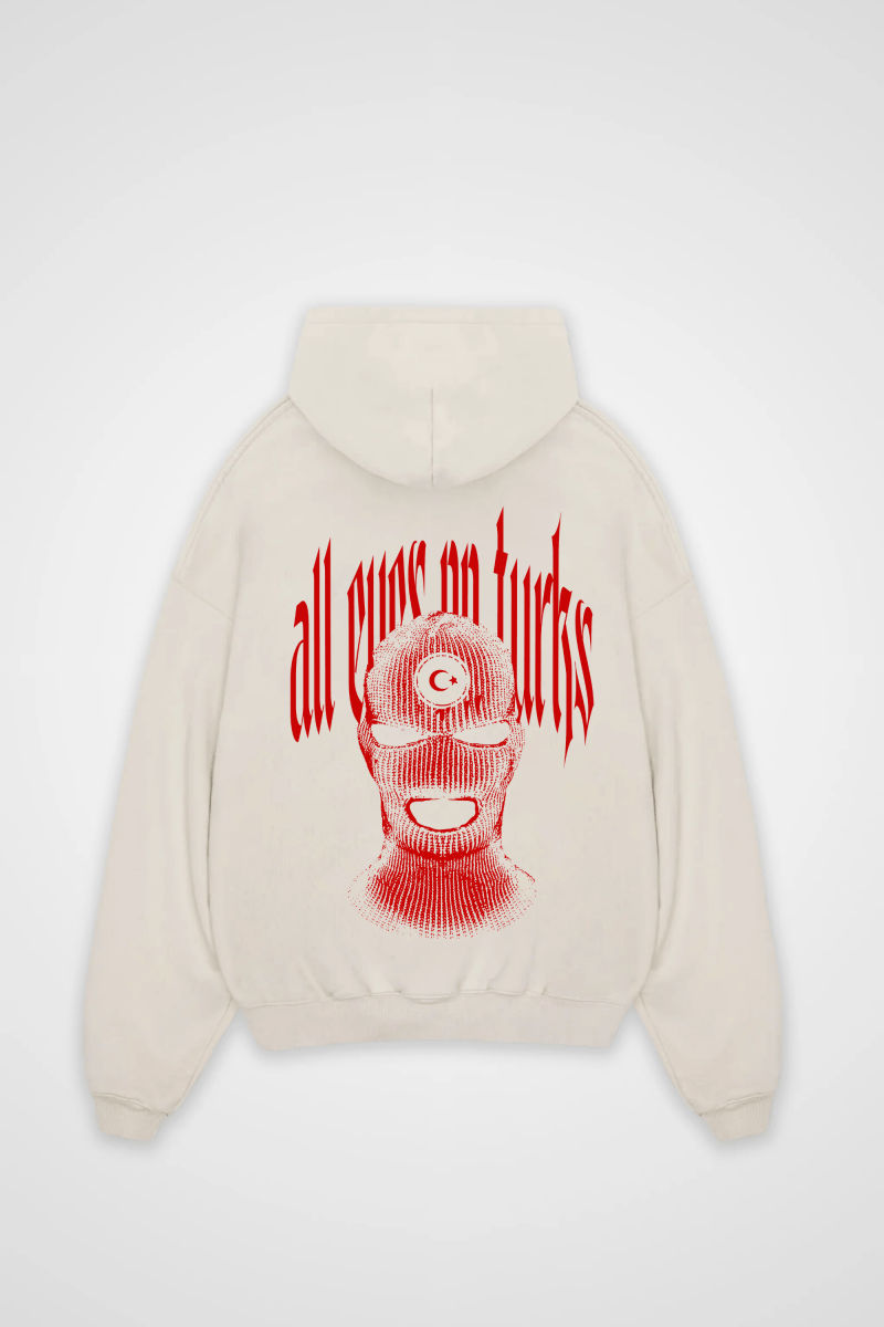ALL EYES ON TURKS - OVERSIZED ZIPPER HOODIE - Edeltürke