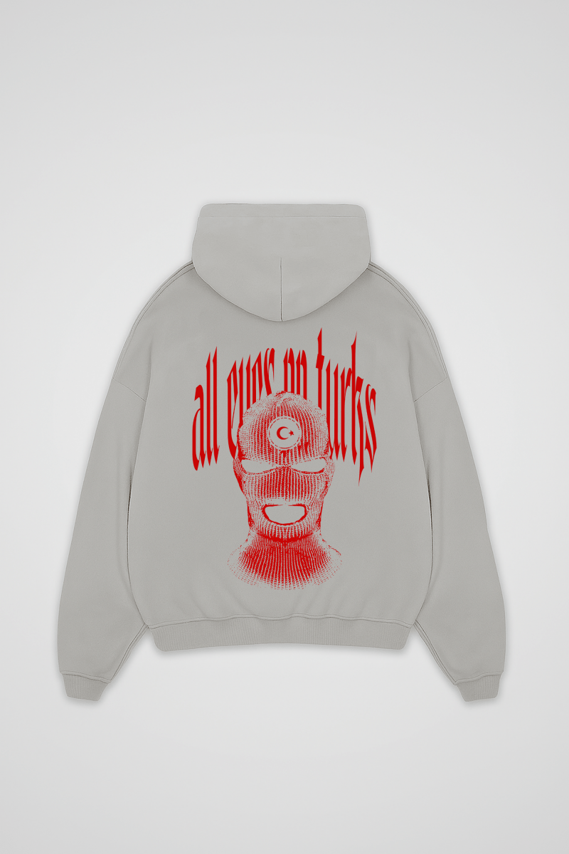 ALL EYES ON TURKS - OVERSIZED ZIPPER HOODIE - Edeltürke