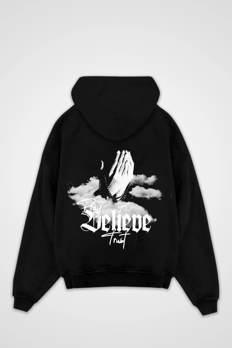 BELIEVE - OVERSIZED ZIPPER HOODIE - Edeltürke