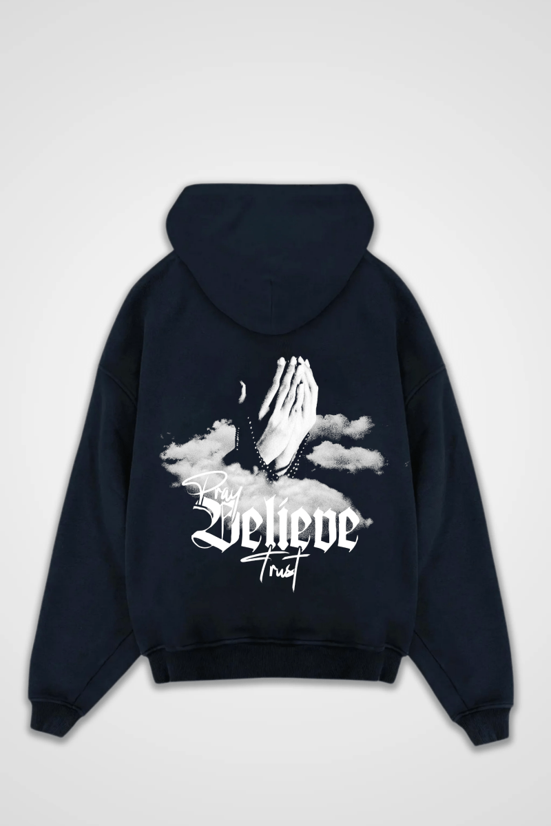 BELIEVE - OVERSIZED ZIPPER HOODIE - Edeltürke
