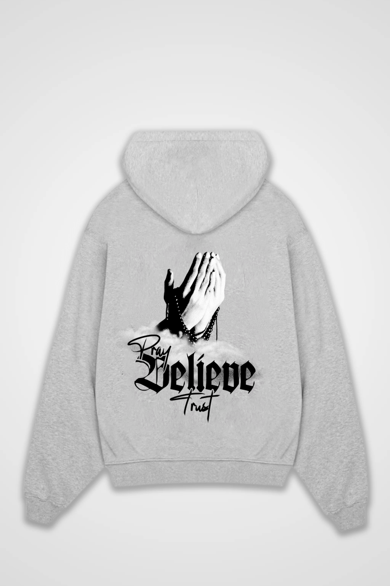 BELIEVE - OVERSIZED ZIPPER HOODIE - Edeltürke
