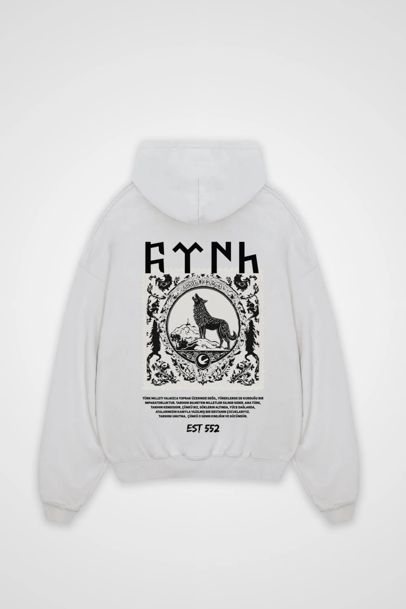 GÖKTÜRK - OVERSIZED HOODIE BACKPRINT - Edeltürke