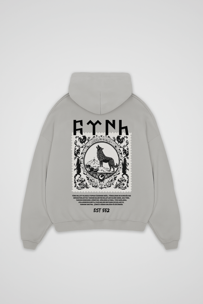 GÖKTÜRK - OVERSIZED HOODIE BACKPRINT - Edeltürke