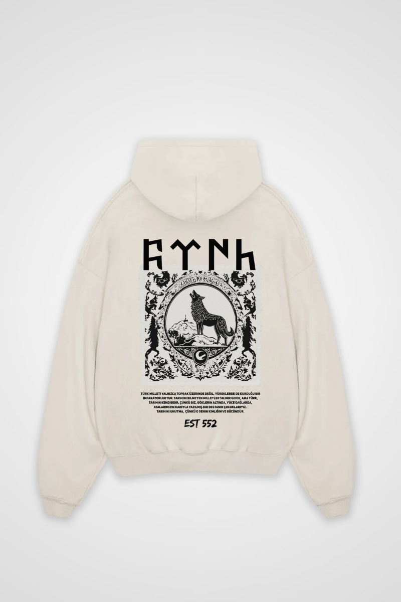 GÖKTÜRK - OVERSIZED HOODIE BACKPRINT - Edeltürke