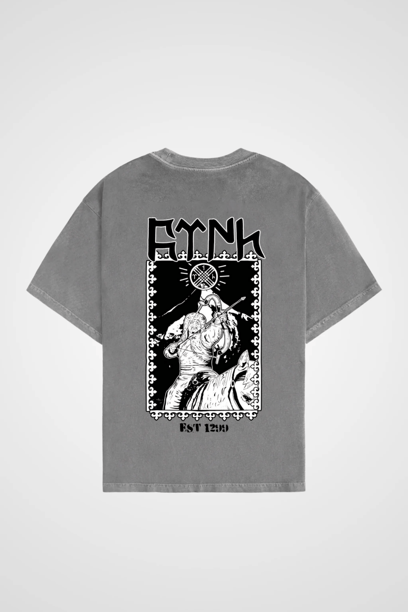 GÖKTÜRK - OVERSIZED SHIRT BACKPRINT (WASHED) - Edeltürke