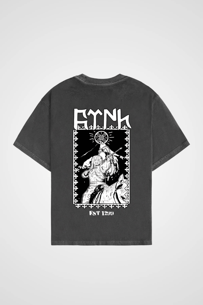 GÖKTÜRK - OVERSIZED SHIRT BACKPRINT (WASHED) - Edeltürke