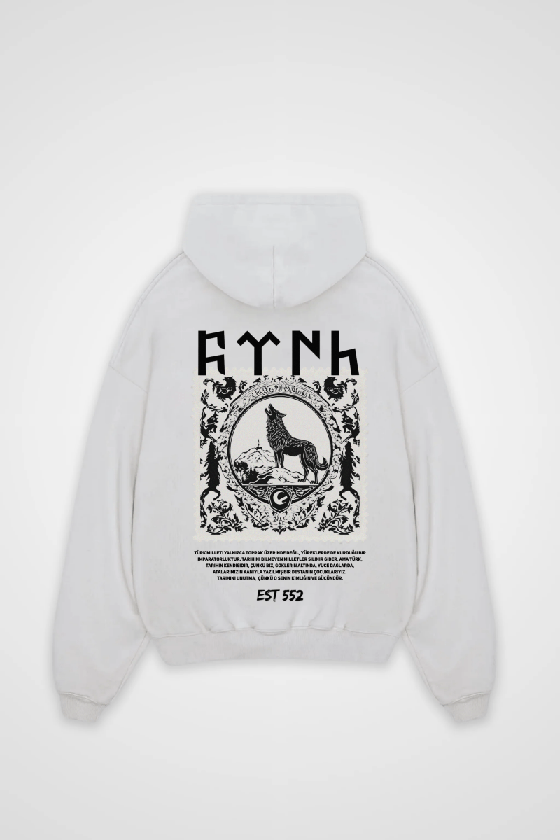 GÖKTÜRK - OVERSIZED ZIPPER HOODIE - Edeltürke