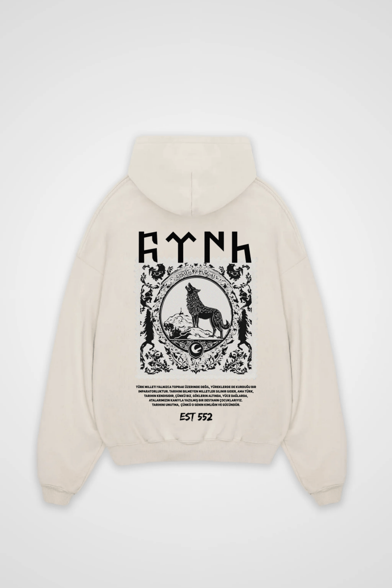 GÖKTÜRK - OVERSIZED ZIPPER HOODIE - Edeltürke