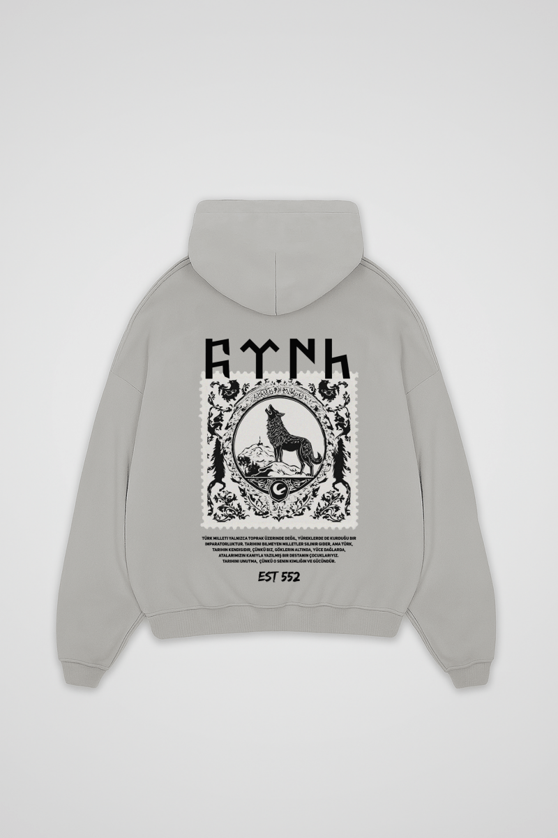 GÖKTÜRK - OVERSIZED ZIPPER HOODIE - Edeltürke