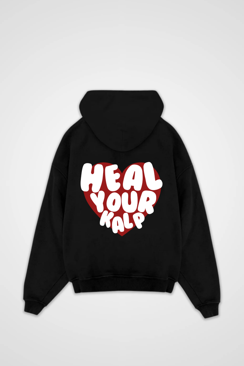 HEAL KALP - OVERSIZED HOODIE BACKPRINT - Edeltürke