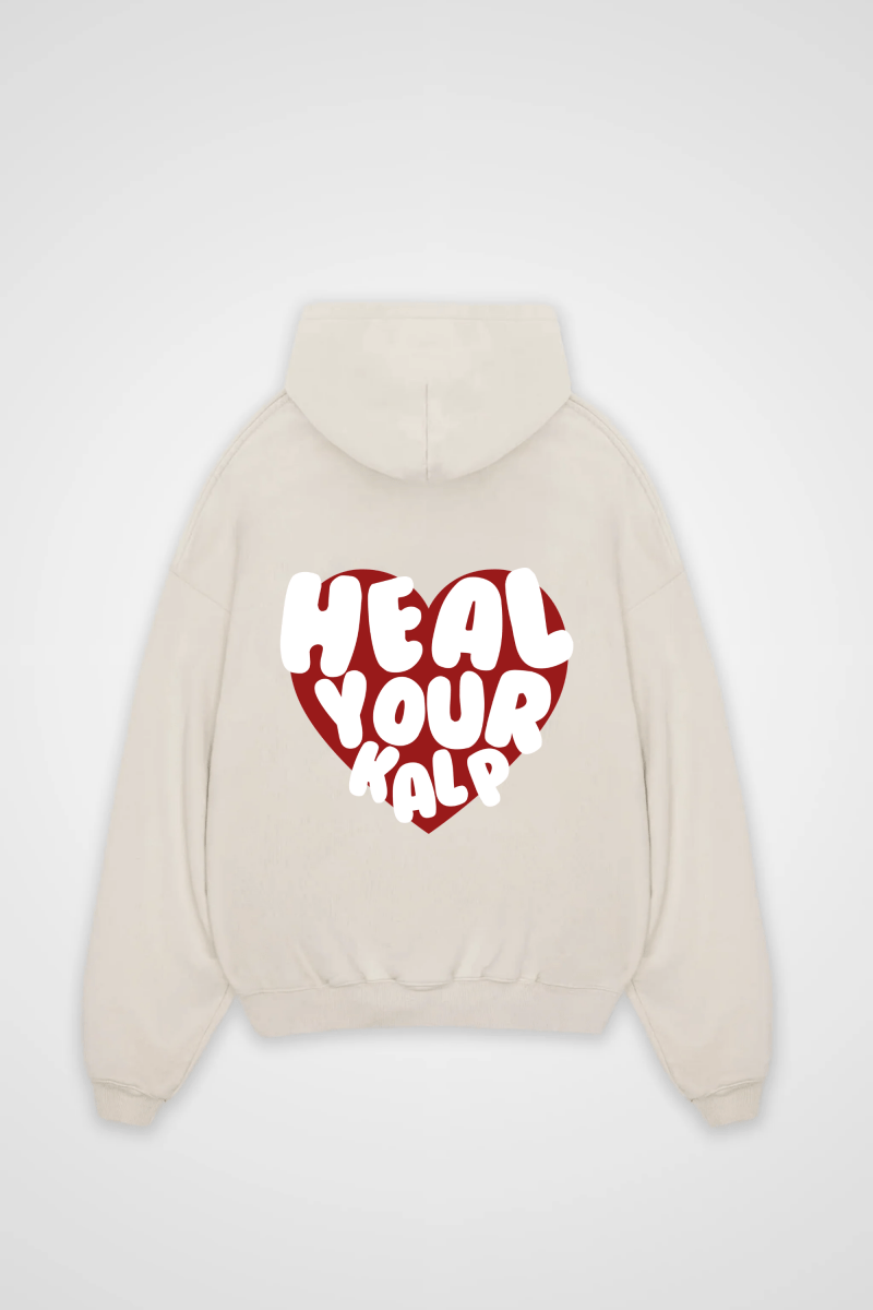 HEAL KALP - OVERSIZED HOODIE BACKPRINT - Edeltürke