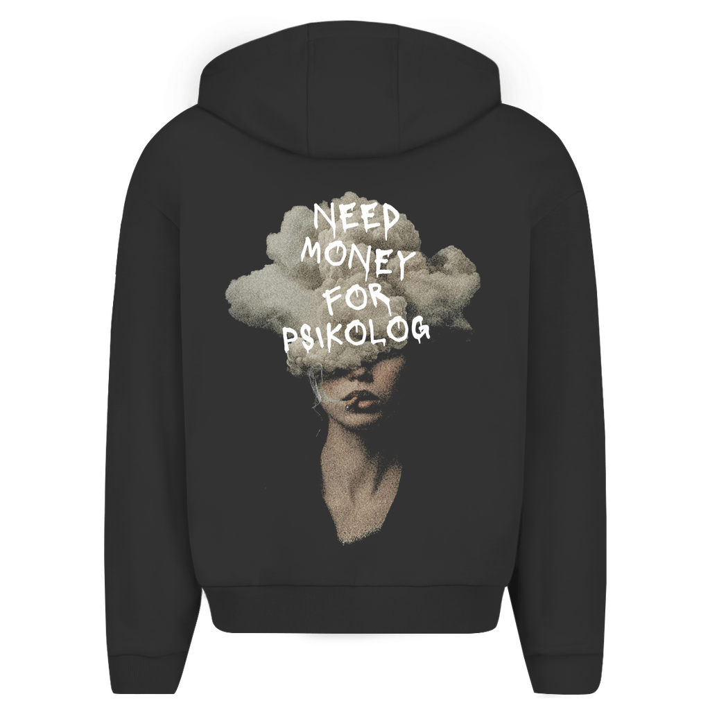 NEED MONEY - OVERSIZED ZIPPER HOODIE - Edeltürke