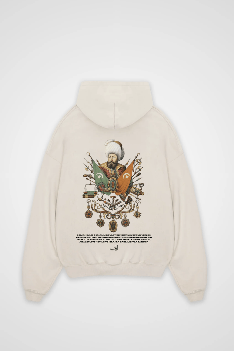 OSMAN GAZI - OVERSIZED HOODIE BACKPRINT - Edeltürke