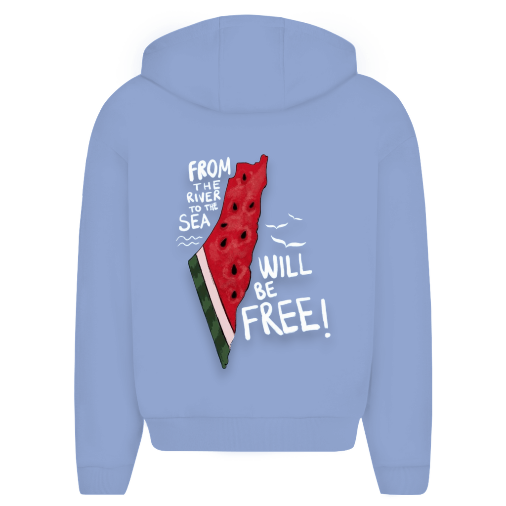 WILL BE FREE - OVERSIZED ZIPPER HOODIE - Edeltürke