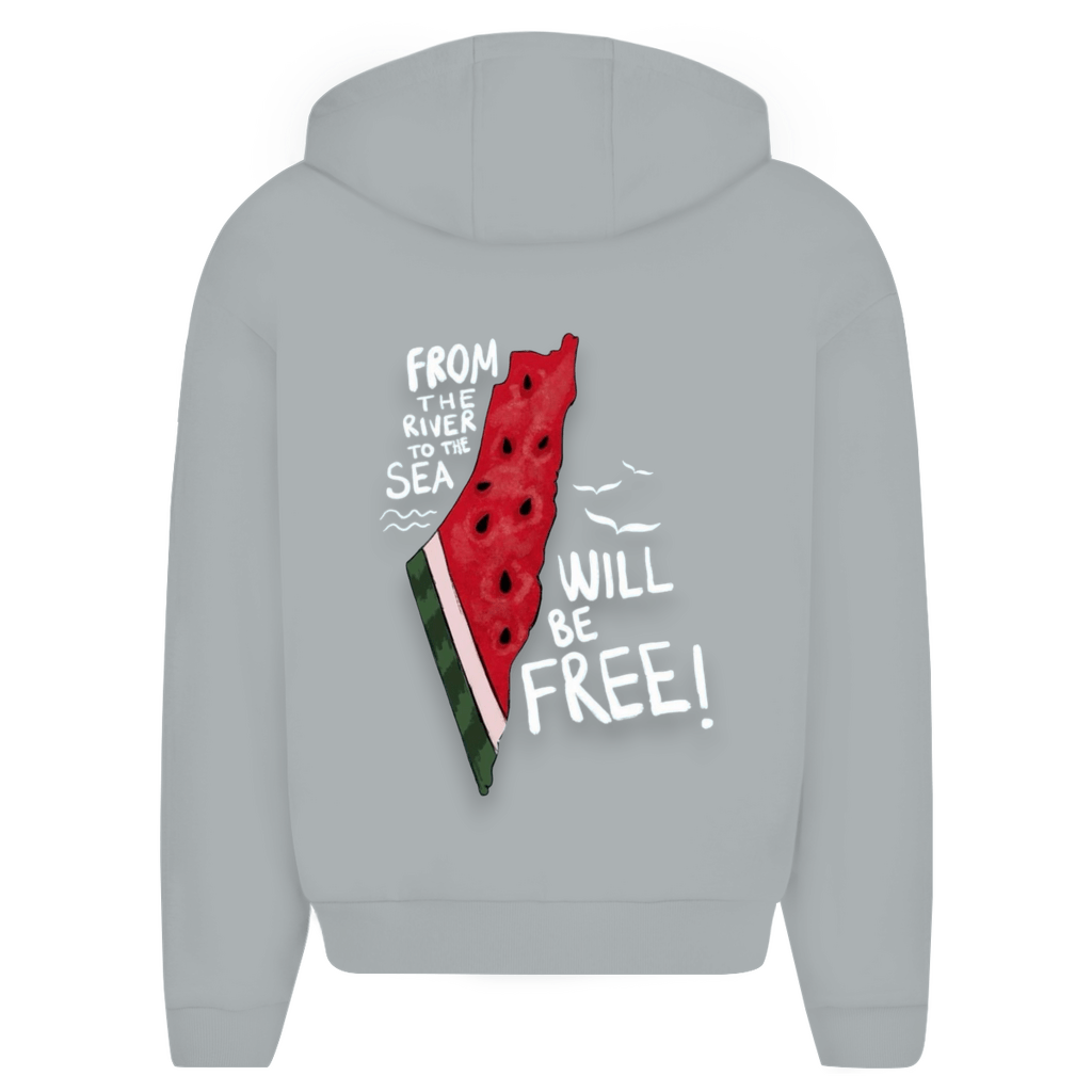 WILL BE FREE - OVERSIZED ZIPPER HOODIE - Edeltürke