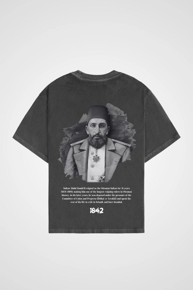 ABDÜLHAMID SULTAN - OVERSIZED SHIRT BACKPRINT (WASHED) - Edeltürke