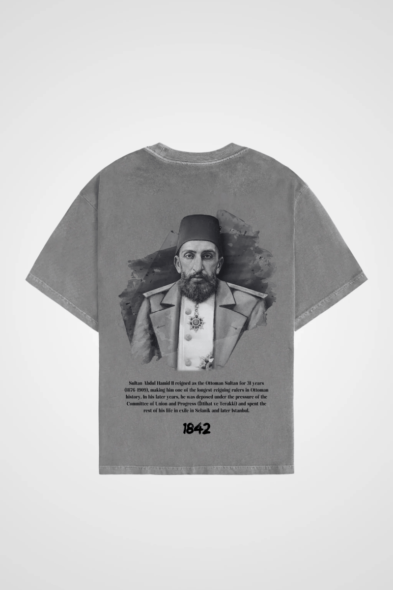 ABDÜLHAMID SULTAN - OVERSIZED SHIRT BACKPRINT (WASHED) - Edeltürke