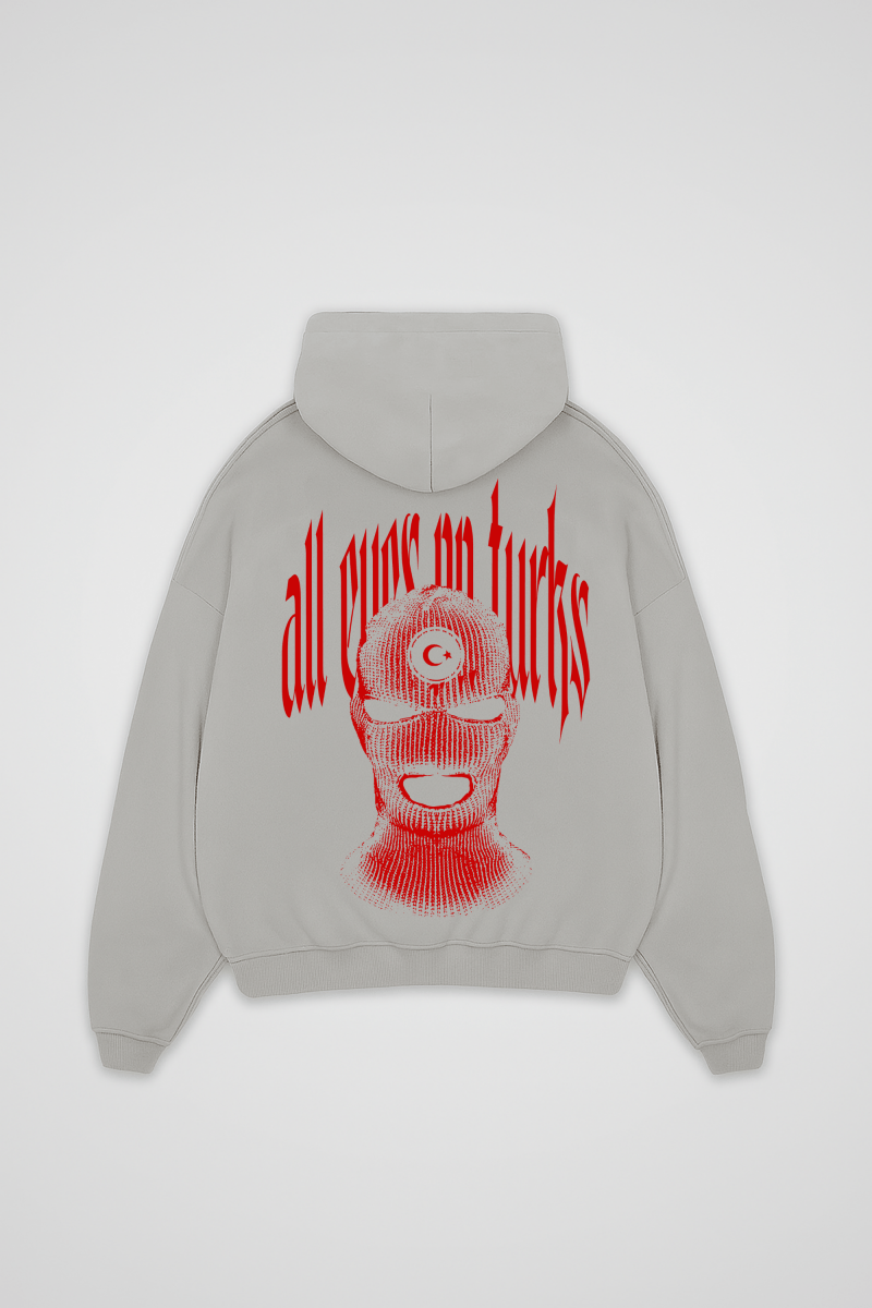 ALL EYES ON TURKS - OVERSIZED ZIPPER HOODIE - Edeltürke