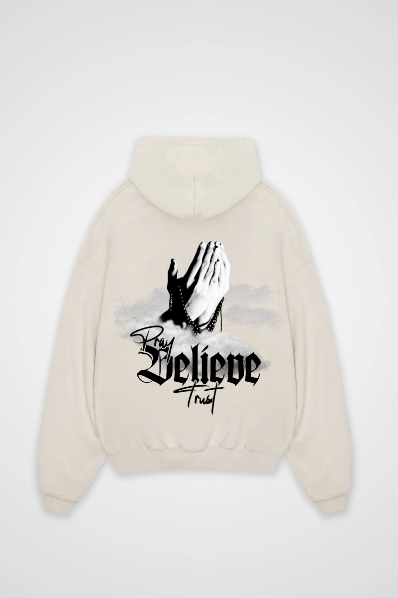 BELIEVE - OVERSIZED HOODIE BACKPRINT - Edeltürke
