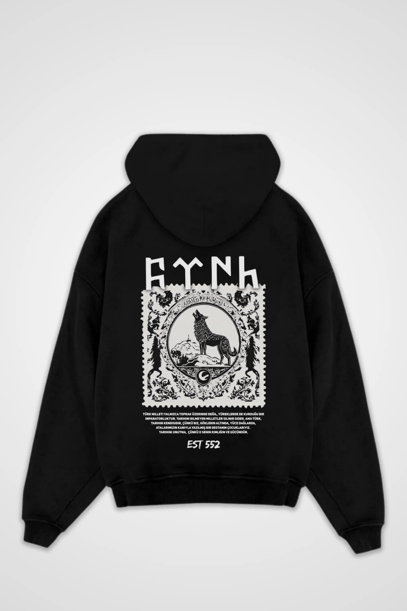 GÖKTÜRK - OVERSIZED HOODIE BACKPRINT - Edeltürke