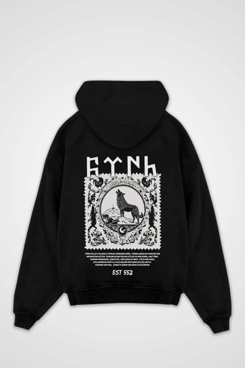 GÖKTÜRK - OVERSIZED ZIPPER HOODIE - Edeltürke