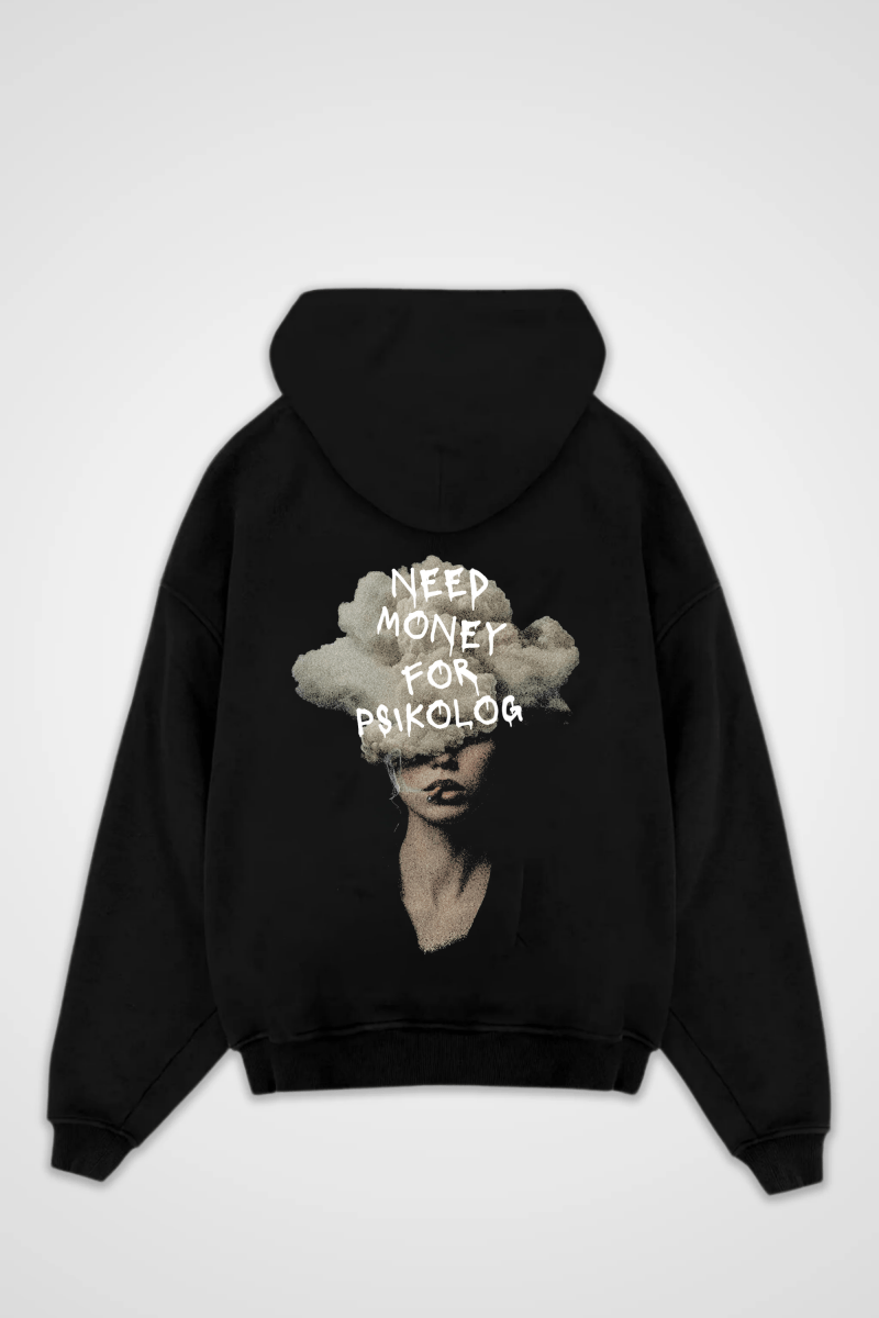 NEED MONEY - OVERSIZED ZIPPER HOODIE - Edeltürke