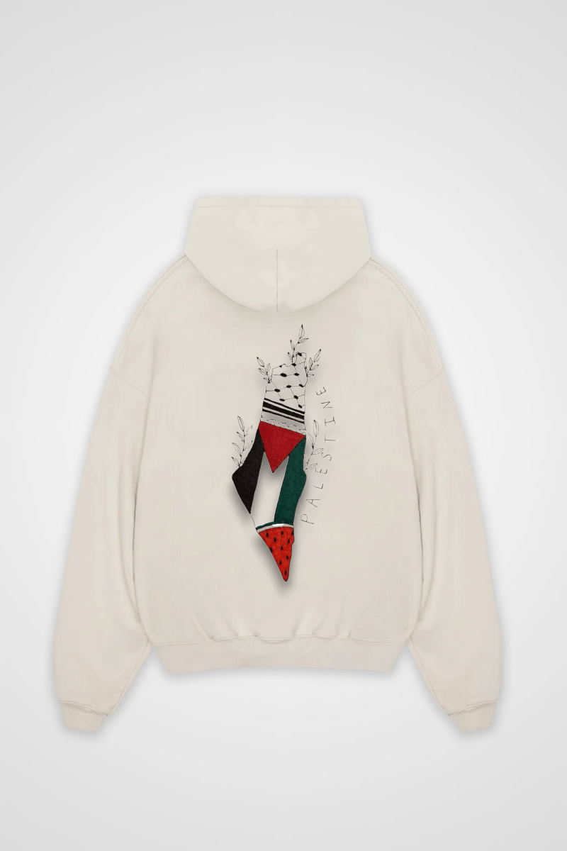 PALESTINE - OVERSIZED HOODIE BACKPRINT - Edeltürke